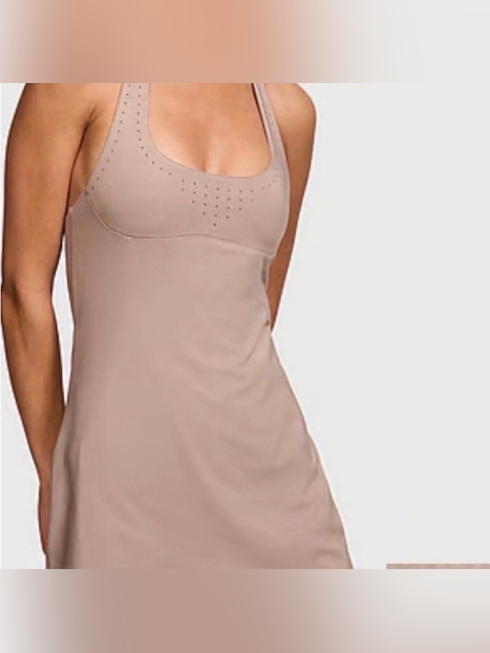 XS Victoria's Secret Sport Perforated Stretch Halter Active Dress Olive Green